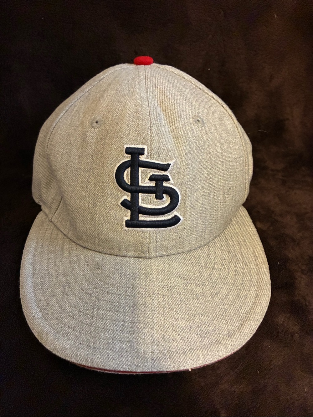 St. Louis Cardinals Baseball Hat Gray New Era Size 7